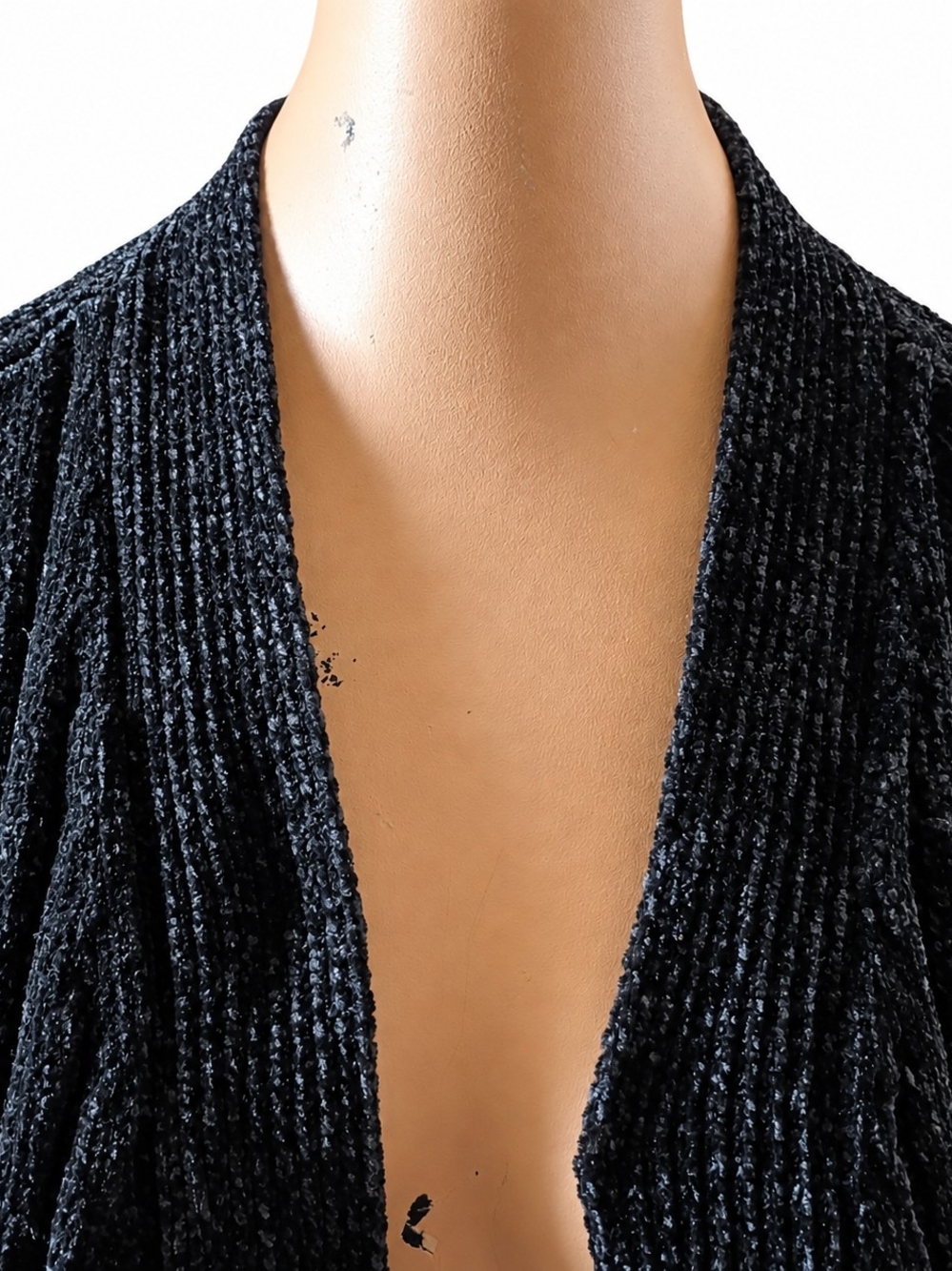 Matty M Ribbed Open Plush Robe Cardigan - Women's Size, Medium. - Picture 4 of 8